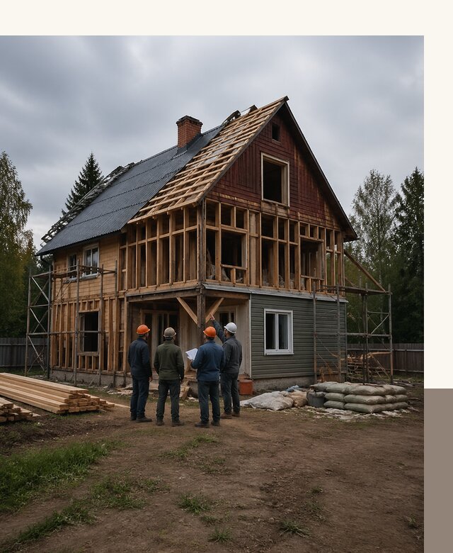 Реконструкция дачного дома в Шелехове под ключ с проектом